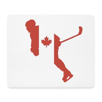 Hockeyspieler Kanada Flagge - Mousepad (Querformat) - Weiß - Vorne