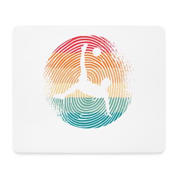 Fußball Fingerabdruck Fußballer Fussball - Mousepad (Querformat) - Weiß - Vorne