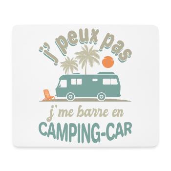 Camping-Car Je Me Barre Humour Voyage Liberté - Tapis de souris (format paysage) - blanc - Devant