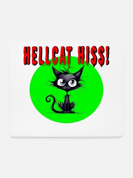 Höllenkatze zischt! 2 - Mousepad (Querformat) - Weiß