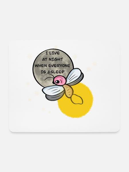 Kleines Glühwürmchen - Mousepad (Querformat) - Weiß