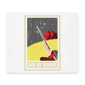 Ass der Stäbe Tarotkarte Schamane Wahrsagerei - Mousepad (Querformat) - Weiß - Vorne