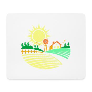 Ackerland Acker Agrar Design Farmland Grafik - Mousepad (Querformat) - Weiß - Vorne