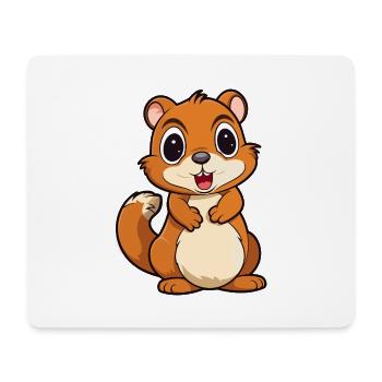 Chipmunk Niedliche Karikatur Kawaii Aquarell Tier Haustier - Mousepad (Querformat) - Weiß - Vorne