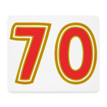 70. 70 ANS. 70e ANNIVERSAIRE. ANNIVERSAIRE 70 ANS. - Tapis de souris (format paysage) - blanc - Devant