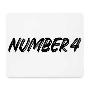 Number 4 - vier - vierter - vierte - 4 - Nummer 4 - Mousepad (Querformat) - Weiß - Vorne