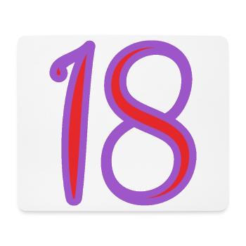 18. 18 JAHRE ALT. 18-JÄHRIGES JUBILÄUM. GEBURTSTAG 18 JAHRE. - Mousepad (Querformat) - Weiß - Vorne