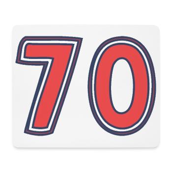 70. 70 ANS. 70e ANNIVERSAIRE. ANNIVERSAIRE 70 ANS. - Tapis de souris (format paysage) - blanc - Devant