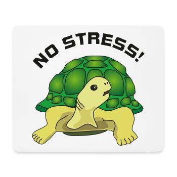 no stress - Mousepad (Querformat) - Weiß - Vorne