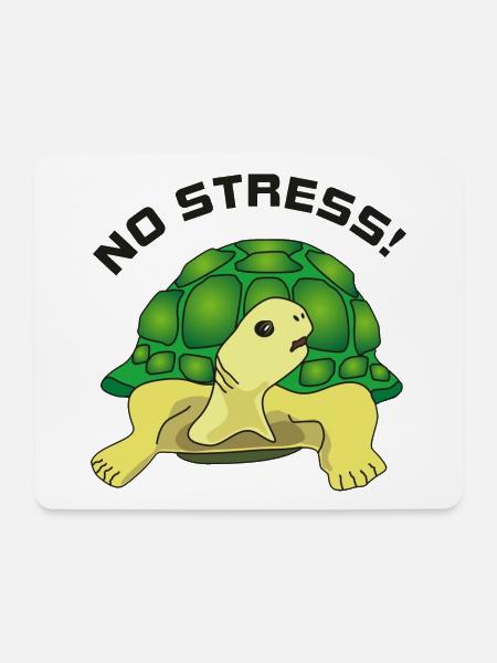 no stress - Mousepad (Querformat) - Weiß