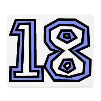 18. 18 JAHRE ALT. 18-JÄHRIGES JUBILÄUM. GEBURTSTAG 18 JAHRE. - Mousepad (Querformat) - Weiß - Vorne