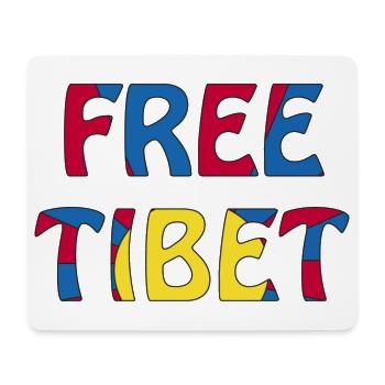 free tibet - Mousepad (Querformat) - Weiß - Vorne