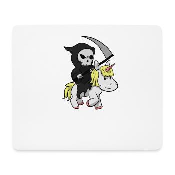 Tod Reitet Einhorn - Mousepad (Querformat) - Weiß - Vorne