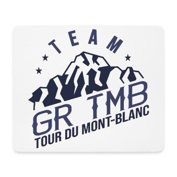 GR TMB Tour du Mont Blanc Randonnée Trek - Tapis de souris (format paysage) - blanc - Devant