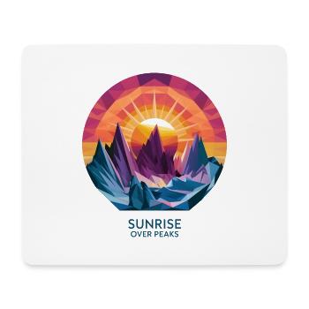 Sunrise Over Peaks - Mouse Pad (horizontal) - white - Front