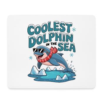 Coolest Dolphin In The Sea - Mouse Pad (horizontal) - white - Front