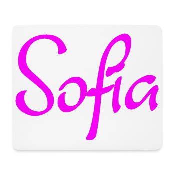 Sofia Neon-Schriftzug - Mousepad (Querformat) - Weiß - Vorne