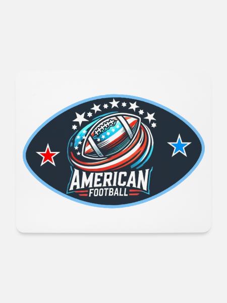 American Football Logo - Mousepad (Querformat) - Weiß