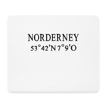 Norderney Koordinaten Insel - Mousepad (Querformat) - Weiß - Vorne