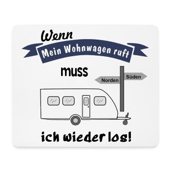 mein wohnwagen ruft - Mousepad (Querformat) - Weiß - Vorne