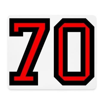 70. 70 ANS. 70e ANNIVERSAIRE. ANNIVERSAIRE 70 ANS. - Tapis de souris (format paysage) - blanc - Devant