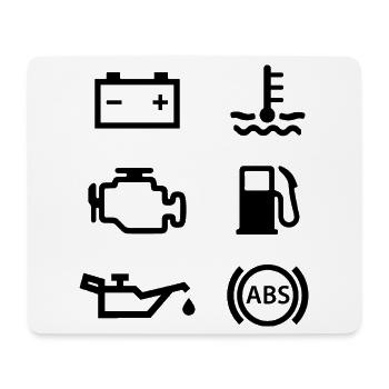 Autolichter - Mousepad (Querformat) - Weiß - Vorne