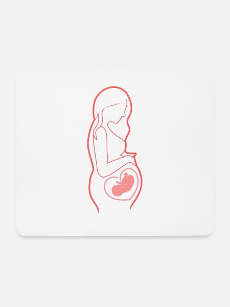 Schwangere Frau - Mousepad (Querformat) - Weiß