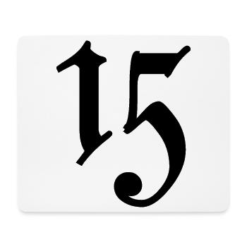15. 15 ANS. 15e ANNIVERSAIRE. ANNIVERSAIRE 15 ANS. - Tapis de souris (format paysage) - blanc - Devant