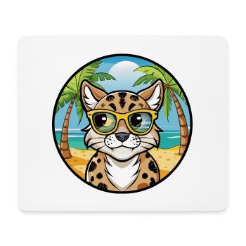 Australische gefleckte Nebelkatzenrasse Cartoon Beach - Mousepad (Querformat) - Weiß - Vorne