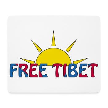 free tibet - Mousepad (Querformat) - Weiß - Vorne