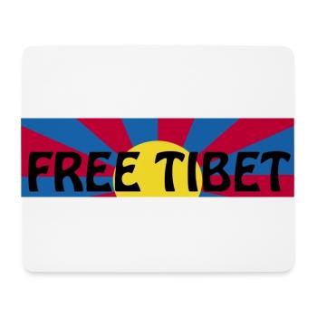 free tibet - Mousepad (Querformat) - Weiß - Vorne