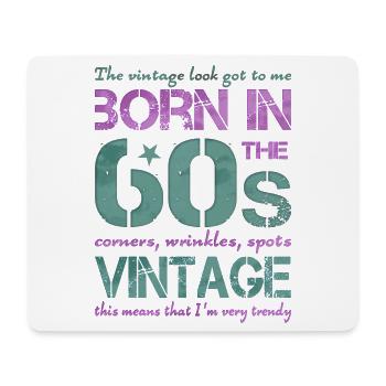 60er Sechziger 60s - Mousepad (Querformat) - Weiß - Vorne