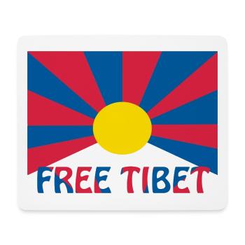free tibet flagge - Mousepad (Querformat) - Weiß - Vorne