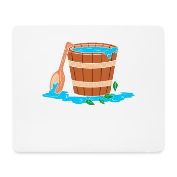 Sauna Sauneeimer - Mousepad (Querformat) - Weiß - Vorne