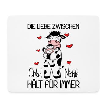 Onkel Nichte Liebe Spruch Kuh Kühe Familie - Mousepad (Querformat) - Weiß - Vorne