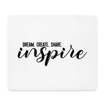 RÊVER. CRÉER. PARTAGER. inspirer - Tapis de souris (format paysage) - blanc - Devant