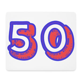 50. 50 YEARS. 50th ANNIVERSARY. 50TH ANNIVERSARY. - Mouse Pad (horizontal) - white - Front
