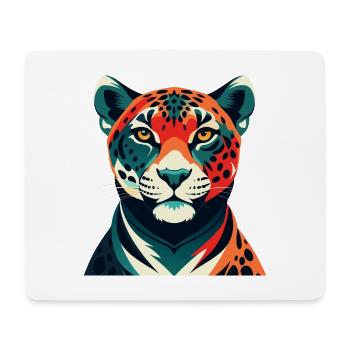 Léopard Dessin animé Personnage Animal de compagnie coloré - Tapis de souris (format paysage) - blanc - Devant