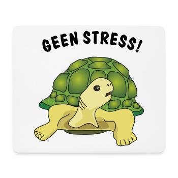 geen stress - Mousepad (Querformat) - Weiß - Vorne