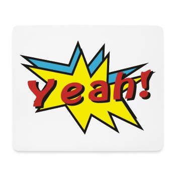 yeah comic - Mousepad (Querformat) - Weiß - Vorne