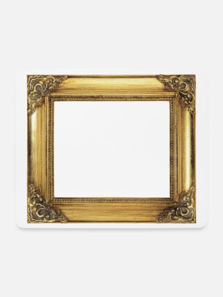 Goldener Bilderrahmen - Mousepad (Querformat) - Weiß