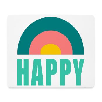 HAPPY. HAPPINESS. FREEDOM. - POSITIV. POSITIV - Mousepad (Querformat) - Weiß - Vorne