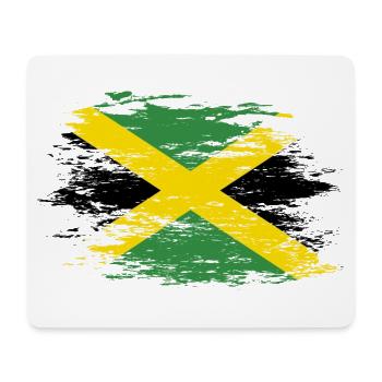 Drapeau de la Jamaïque utilisé - Tapis de souris (format paysage) - blanc - Devant