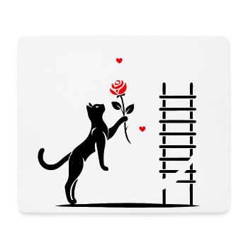Katzen - Romeo und Julia - Mousepad (Querformat) - Weiß - Vorne