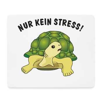 nur kein stress - Mousepad (Querformat) - Weiß - Vorne