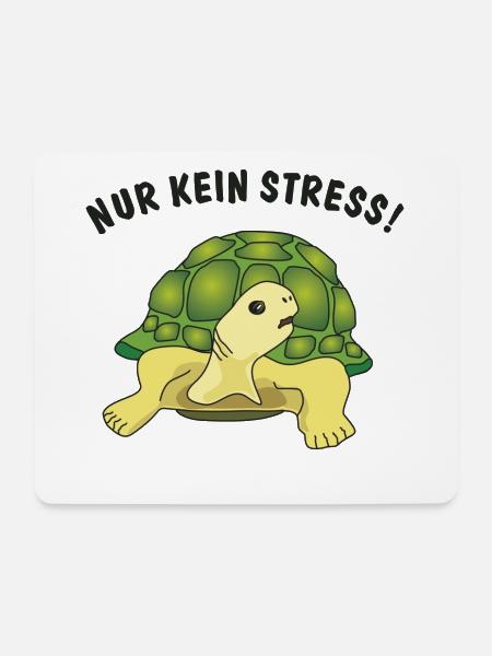 nur kein stress - Mousepad (Querformat) - Weiß