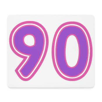 90. 90 ANS. 90e ANNIVERSAIRE. ANNIVERSAIRE 90 ANS. - Tapis de souris (format paysage) - blanc - Devant