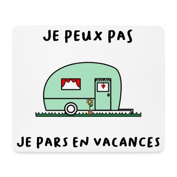 ICH KANN NICHT. - Urlaub. ES LEBE DER URLAUB. URLAUB - Mousepad (Querformat) - Weiß - Vorne