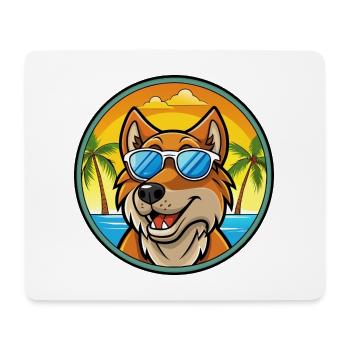 Harrier Hunderasse Cartoon Sonnenbrille Strand - Mousepad (Querformat) - Weiß - Vorne