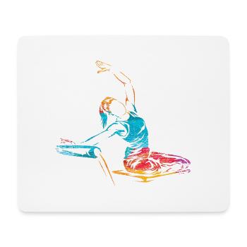 Schwungvolle Pilates Körpermitte - Mousepad (Querformat) - Weiß - Vorne